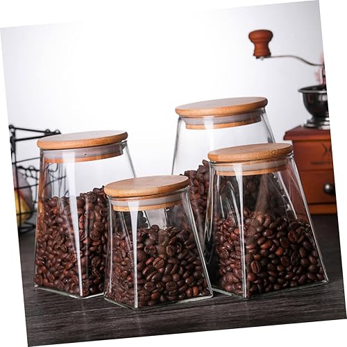 Miniatura 9 de YARNOW Recipientes de alimentos Recipiente de vidrio con tapa Recipiente de sellado de vidrio Contenedores de vidrio Tarros de vidrio con tapas