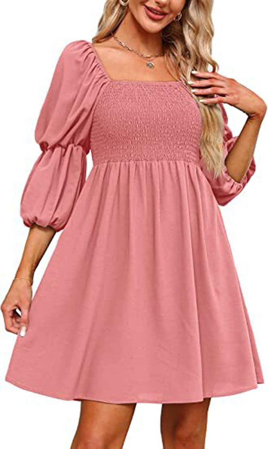 Floral Smocked Dress Women Off The Shoulder Dresses for Women Summer Dresses for Women 2023 Casual