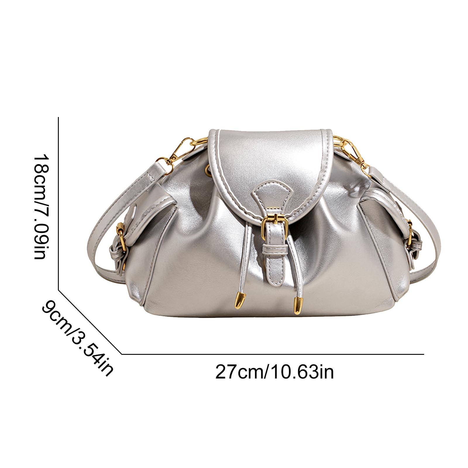 Bolso tipo cubo de PU para mujer y niña, elegante, de gran capacidad, estilo Y2K, cruzado para trabajo y ocio
