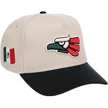Rings & Crwns Mexico Country Pride Logo A-Frame Adjustable Snapback Cap Chrome/Black, One Size