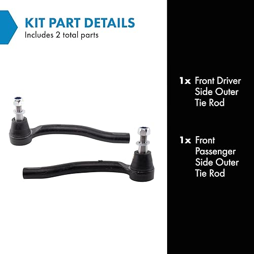 Miniatura 225 de TRQ Juego de barras de acoplamiento exteriores compatibles con Chevrolet Cruze Volt 2016-2019
