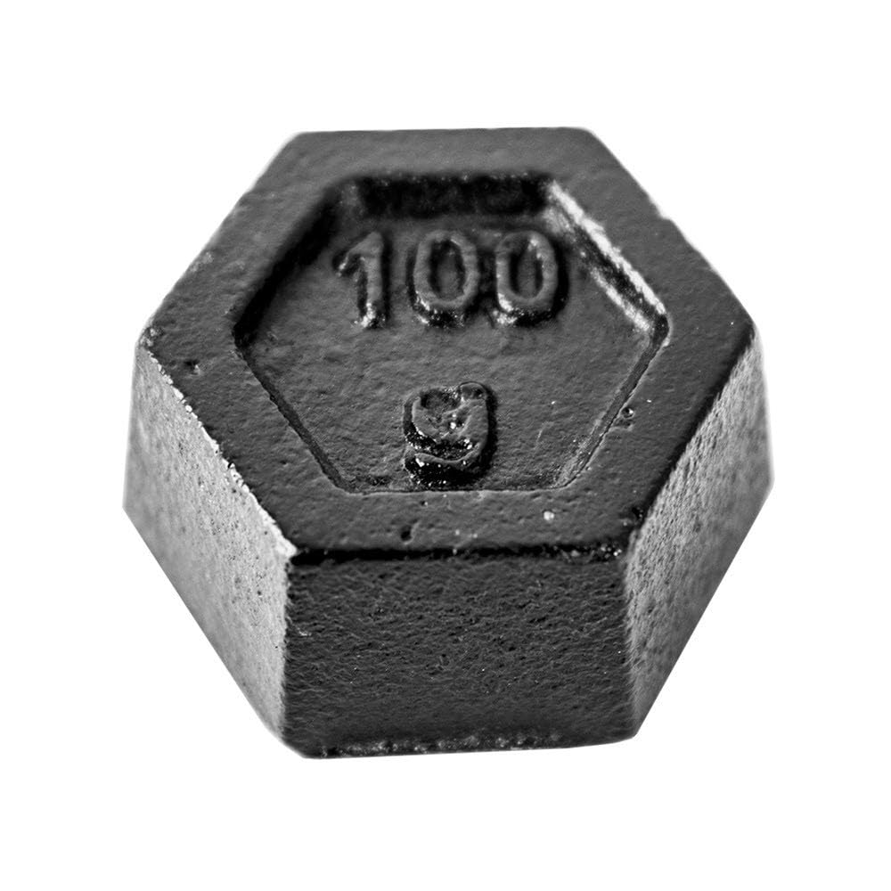 Manual Multipurpose Weights Balance for Shop, Hexagonal Cast Iron Measuring Weights Iron Manual Weights BLACK MULTI SIZES Weights PACK OF- 5 PCS 1kg, 500g, 200g, 100g, 50g (100 g)