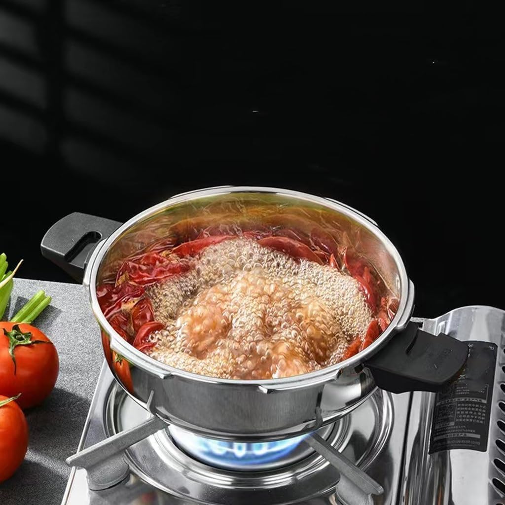 Electric Pressure Cooker, 304 Mini Pressure Cooker Small Thickened Household Gas Induction Outdoor Portable Large Capacity,