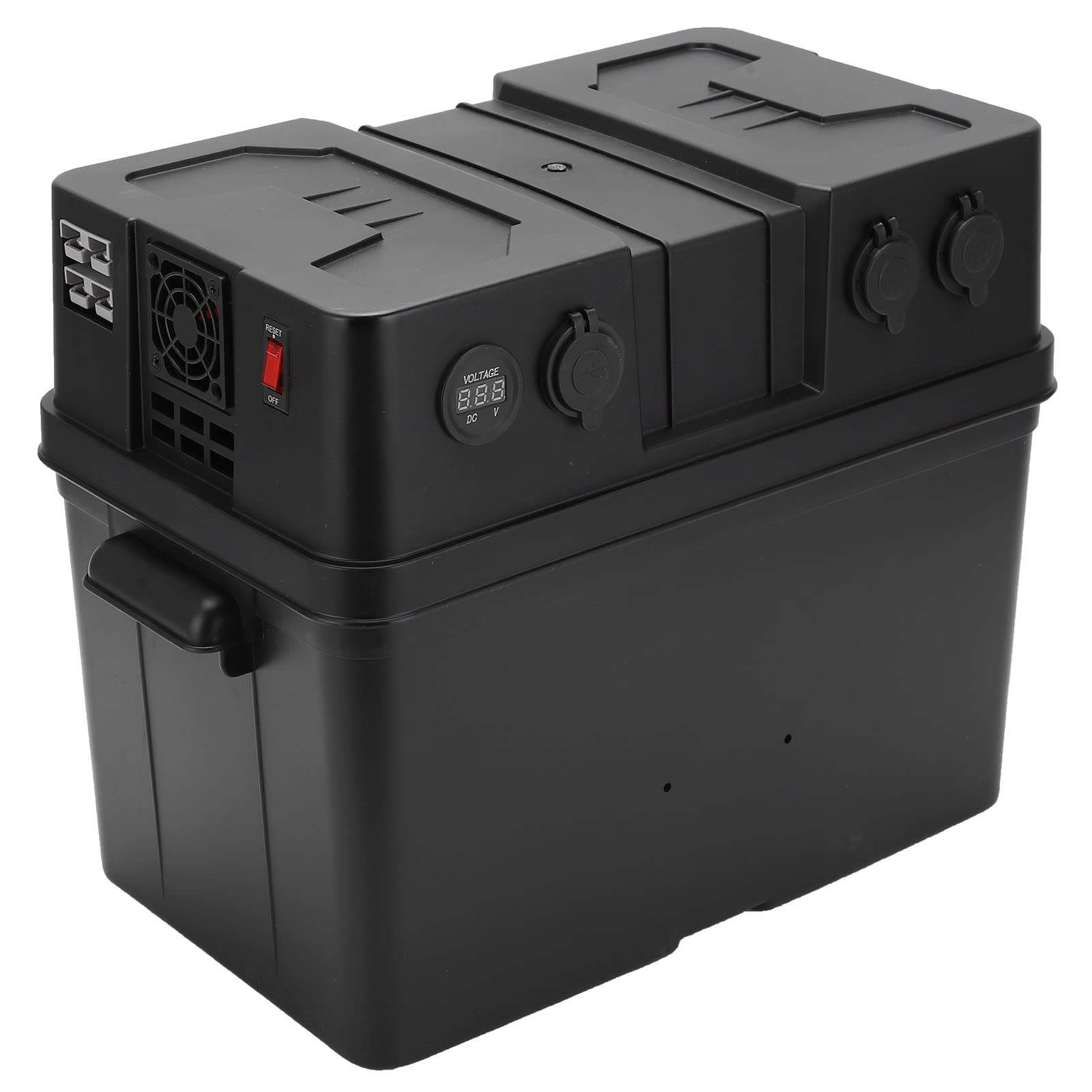 12V Skrzynka na Akumulator, 60A Wyłącznik, Port USB, Wodoodporna