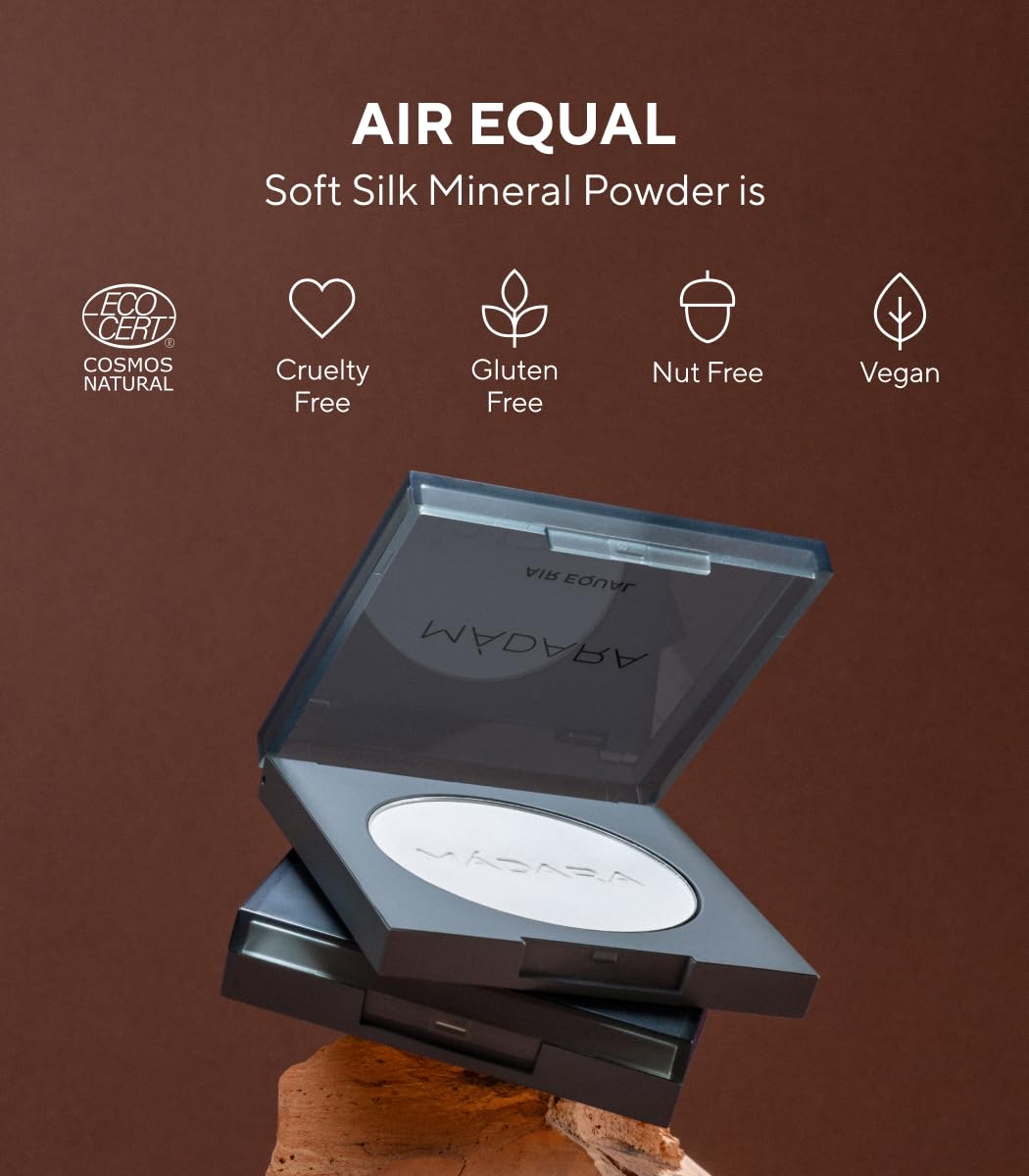 Mádara Powder Foundation, AIR EQUAL Soft Silk Mineral Powder Full Coverage 9g, #0 Transculent, Matte Finish - Image 4
