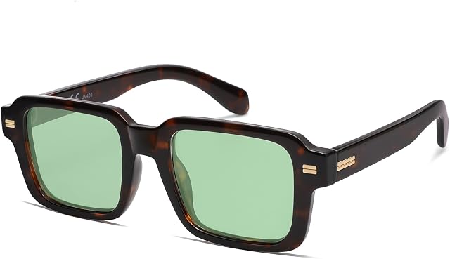 SOJOS Big Trendy Lunettes de soleil carrées polarisés Hommes Femmes, Retro Grand Chunky Surdimensionné Rectangle Shades SJ2345