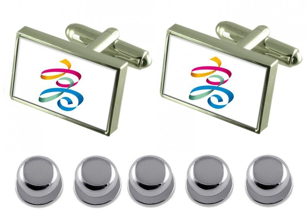 Select Gifts Shirt Dress Studs Kaohsiung City Taiwan Flag Cufflinks