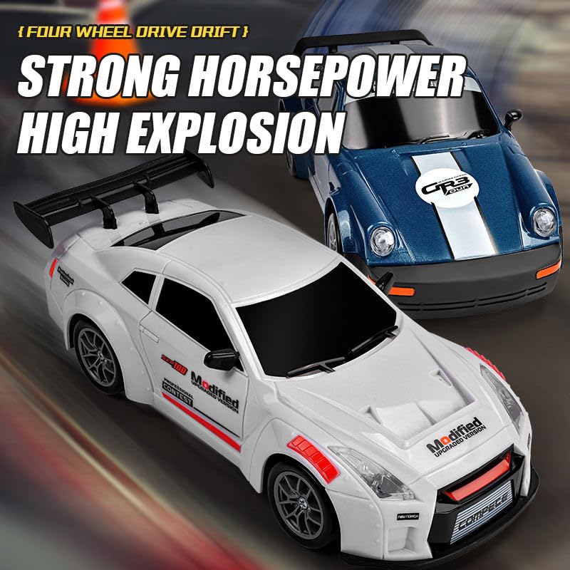 Image of Jack Royal Tokyo 911 Drift Remote Control 1:24 Scale Drift Car | 20Kmph, 2.4Ghz | Rc Drifting Car 4 Wheel Drive Boost Mode Long Range Remote Hard Plastic Top with LED Head Light