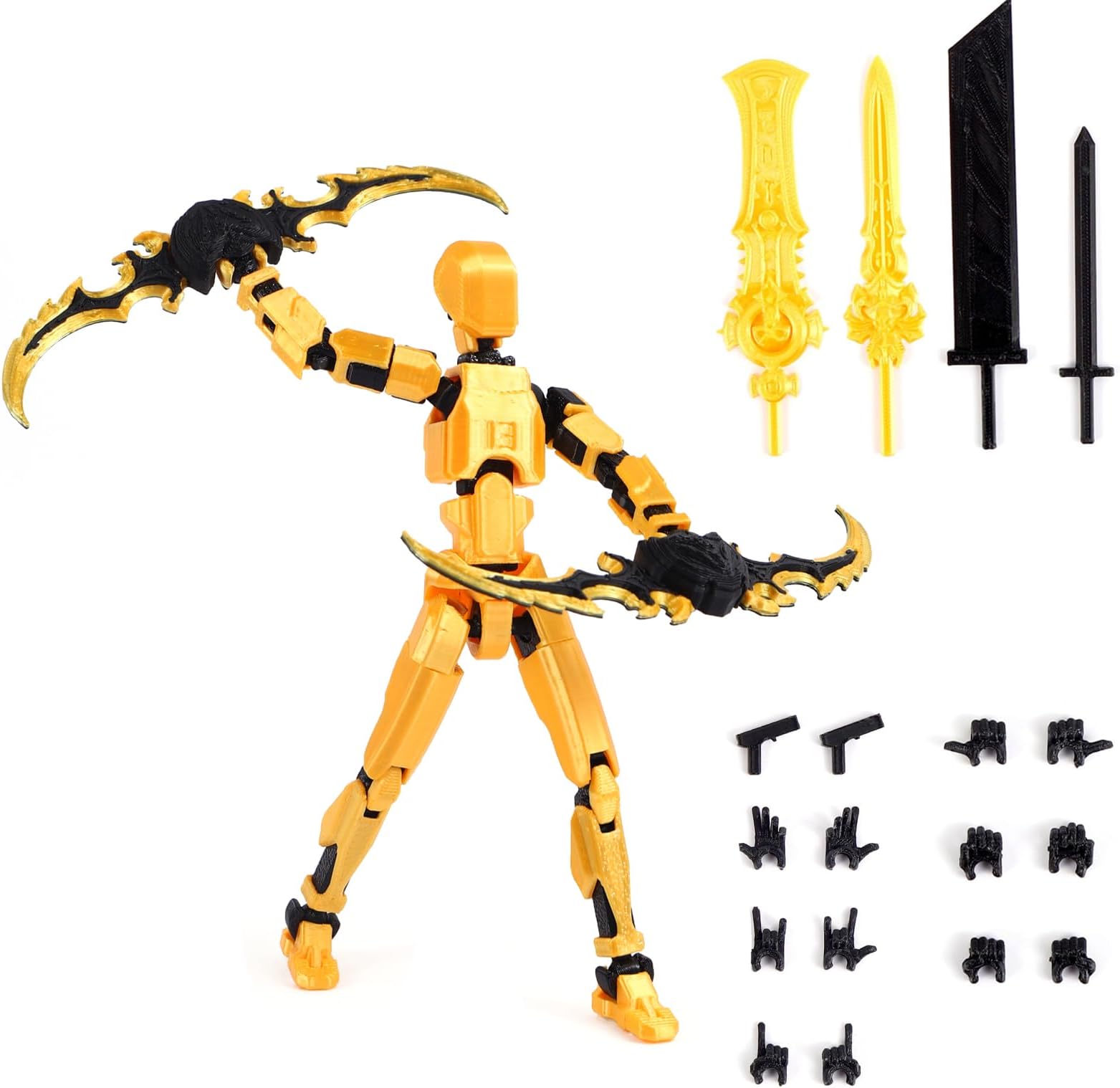 GJKBJ Assembly Completed Titan 13 Action Figure,2024 New T13 Action Figure 3D Printed Multi-Jointed Movable,5.54-inch Lucky 13 Robot Dummy13,Creative Gifts,Desktop Decoration (Color-D)