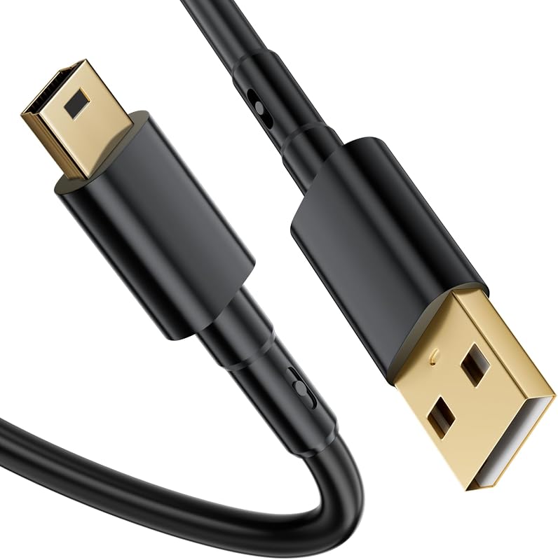 Mini USB Cable 3ft Type A Male to Mini B Cable Data Charging Cord for GoPro Hero 3+,MP3 Players,Dash Cam,PS3 Controller Cord for Canon PowerShot Rebel ELPH Camera,TI-84 Plus CE Calculator Charger