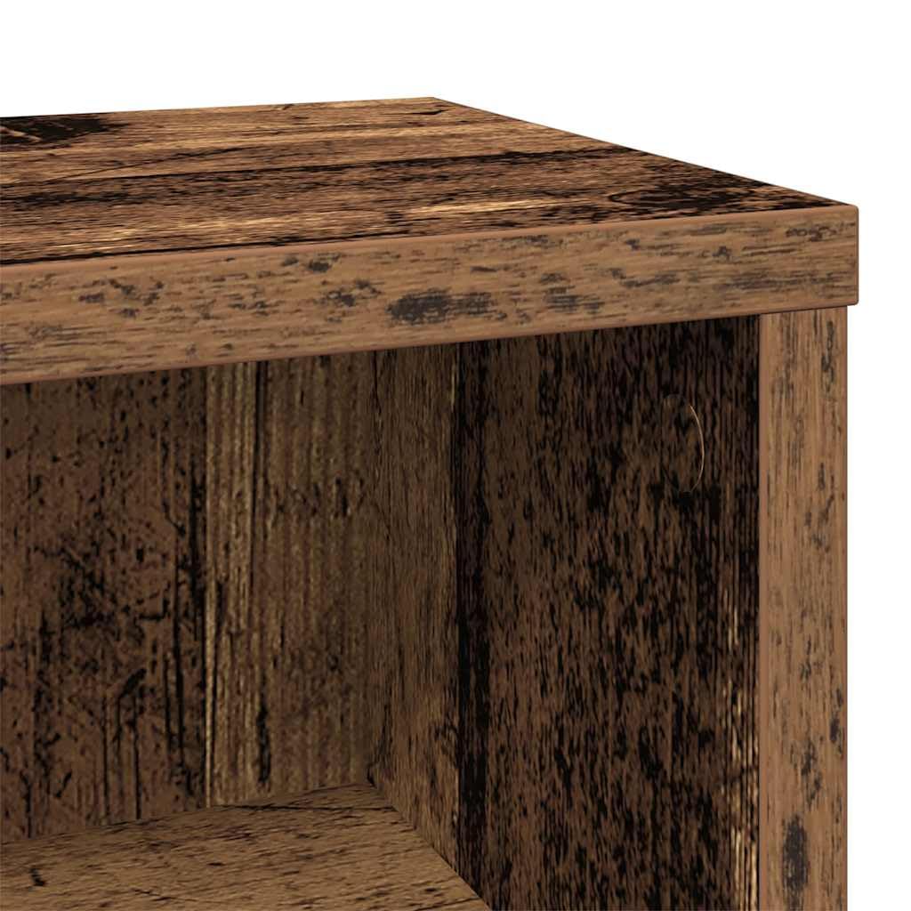 Tomostar Étagère Colonne à CD/DVD, Meuble de Rangement CD et DVD Armoire à CD Étagère Bibliothèque vieux bois 21x20x88 cm bois d'ingénierie