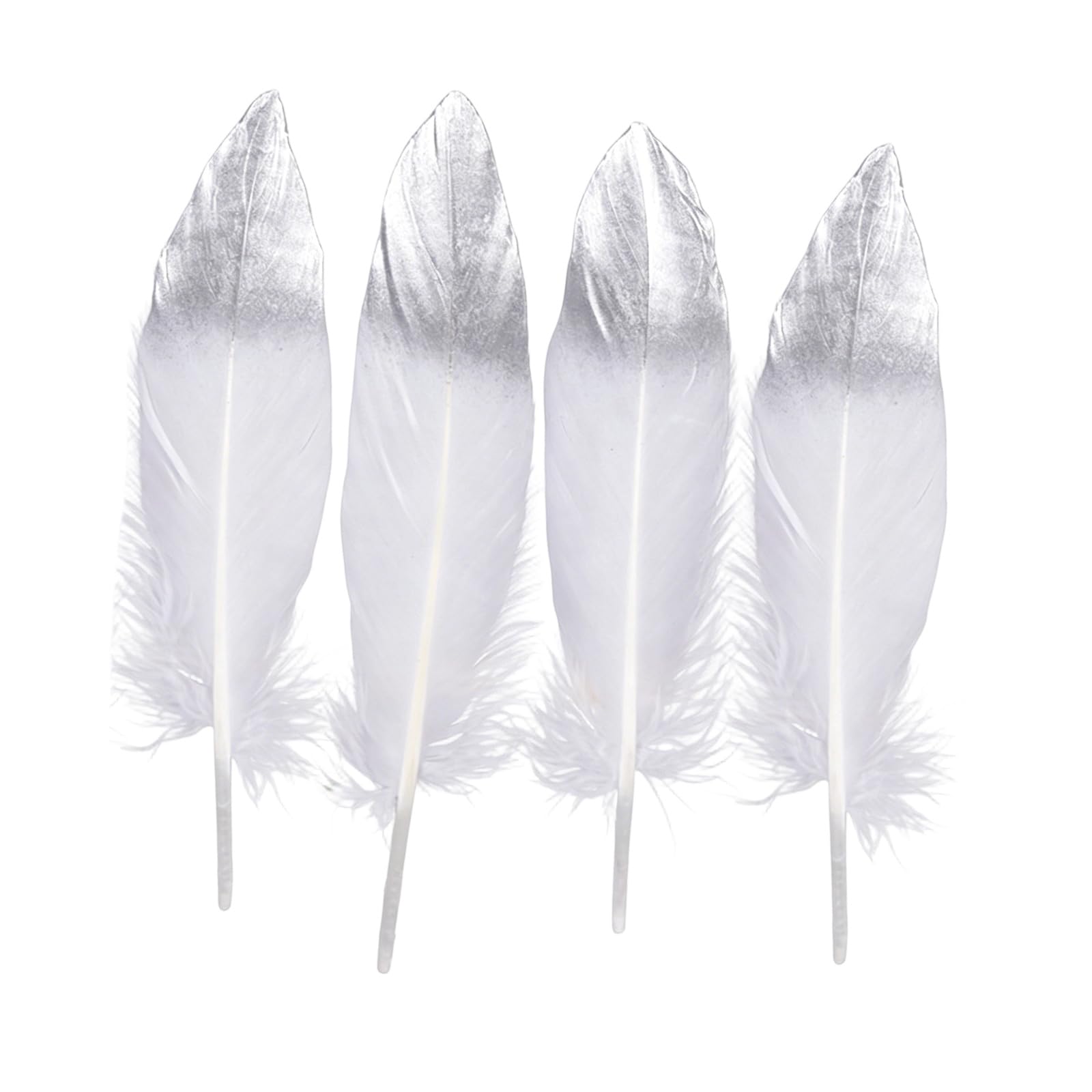 Xjdzineq 50Pcs Gold Sprayed Hard Colorful Plumage for Projects and Party Decorations Craft Supplies