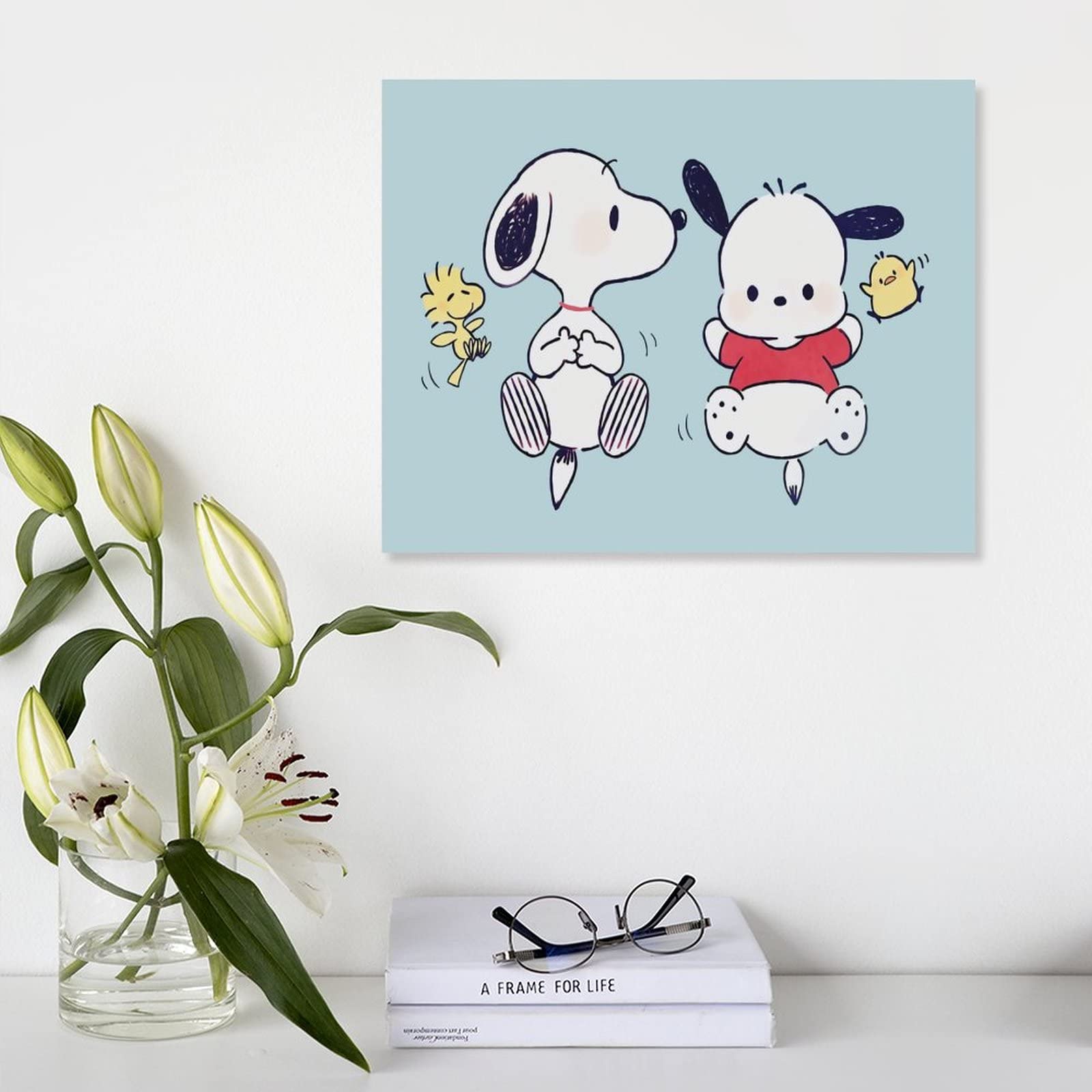 Amazon.co.jp: アートパネル Snoopy スヌーピー 抽象画 油絵 風景画