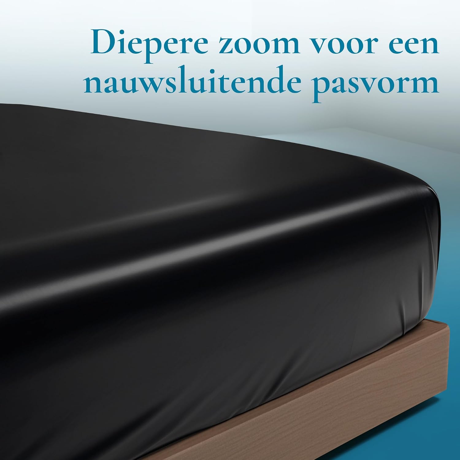 Vinyl Waterproof Mattress Protector Queen 60x80in, Wipe-Clean Black image 3