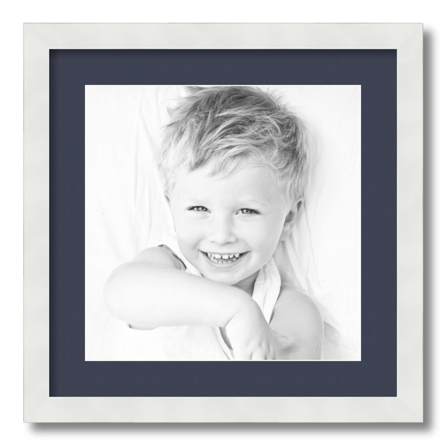 ハピ⁑ Amazon.com - ArtToFrames 13x13 inch Satin White Frame Picture
