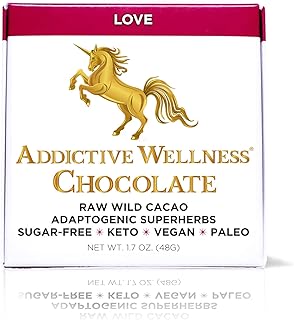 Addictive Wellness Sugar-Free Raw LOVE Chocolate 3 PACK Vegan Paleo & Keto- Purely Superfoods and Adaptogens