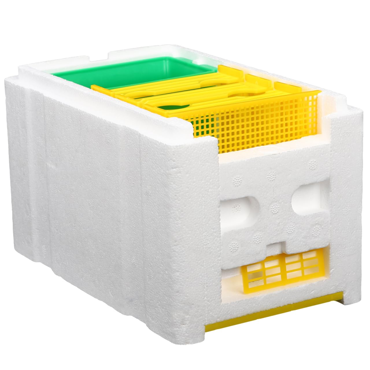 SUPVOX Beekeeping Equipment 3-Frame Bee Breeding Box Lightweight Plastic Foam Beehive Pollination Tool for Garden Mating and Honeybee Colony