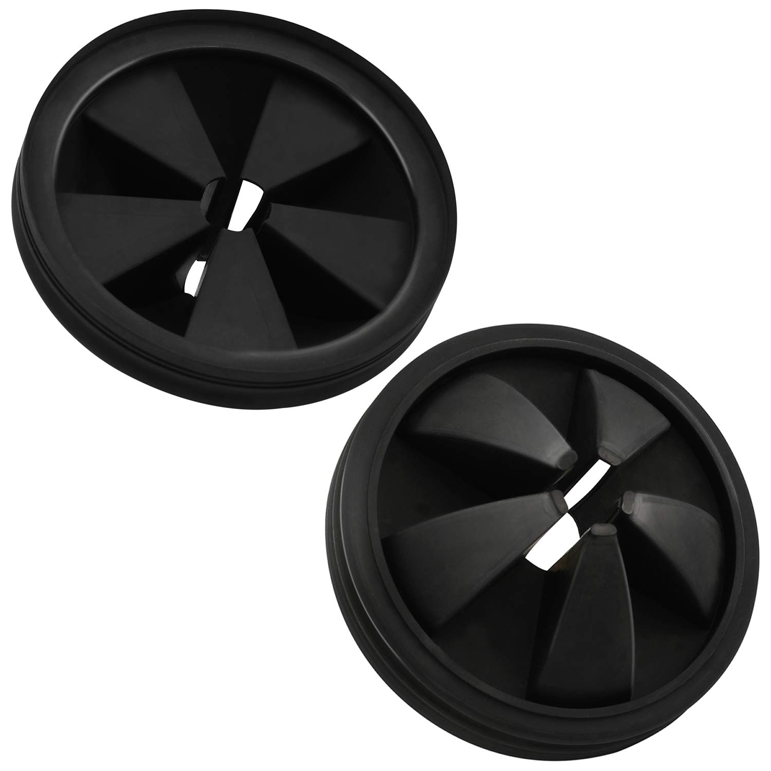 Garbage Disposal Sink Baffle Collar – 2-Pack Black Splash Guard For Kitchen Waste Grinder