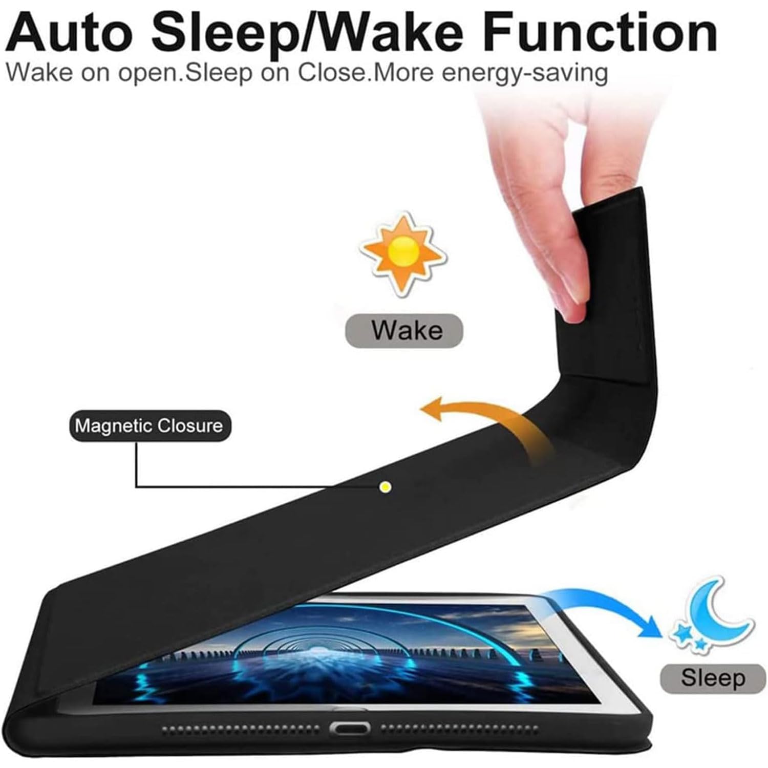 Touchpad Keyboard Case for Samsunga Galaxy Tab A7 10,4 cala 2020 Model SM-T500/T505/T507, Odłączana Bezprzewodowa Klawiatura Bluetooth, Ultracienka Miękka Tylna Pokrywa Z Tpu,Black