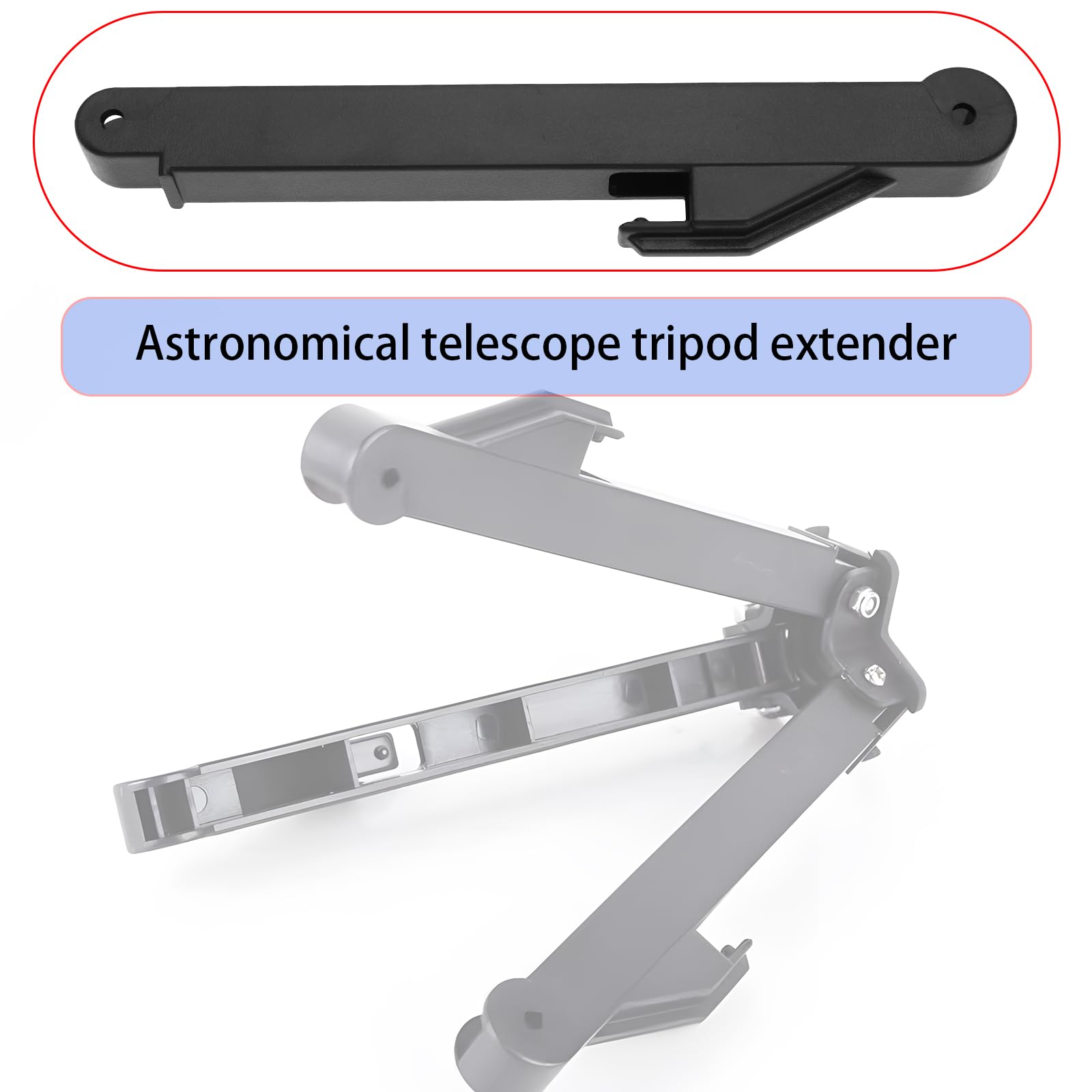 Trépied écarteur télescopique à bras unique compatible avec AstroMaster Compatible avec NexStar SLT Compatible avec les télescopes NexStar GT 17 x 3,08 cm Noir