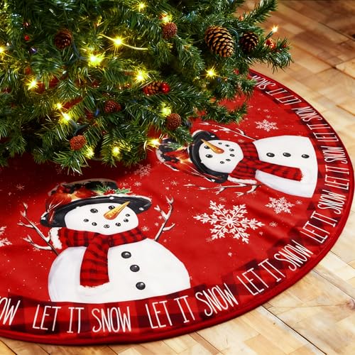 Weihnachtsbaum Decke Rock 120 cm/ 47 Zoll Christbaumdecke Rot...