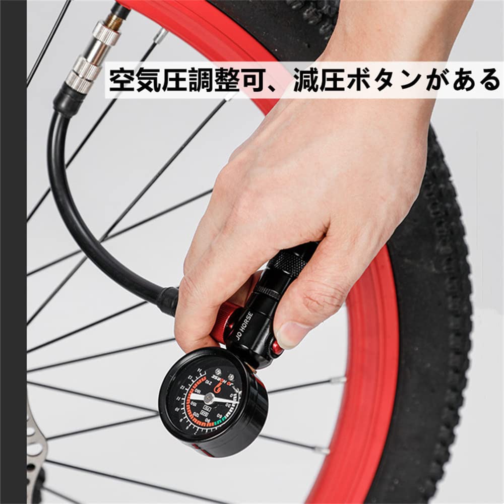 Amazon | SITEDAN 自転車 空気入れ 携帯ポンプ エアゲージ付き 米式