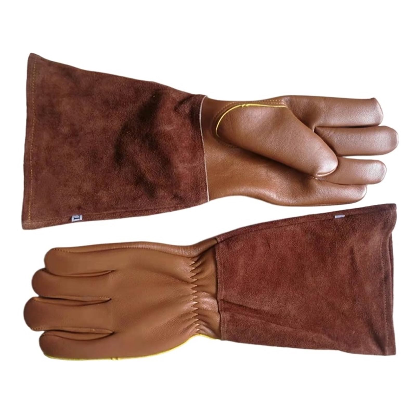 Guanti da Potatura for Uomo Donna Guanti da Giardinaggio in Pelle di Capra Guanti da Potatura Antispina con Protezione Del'avambraccio Respirabile Comodo(M)