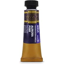 Mijello Tourmaline Two-Tone Granulation Watercolor for Fine Art and Craft Projects, Made in Korea, Aurora Pinket W814 - 15ml 0.51oz