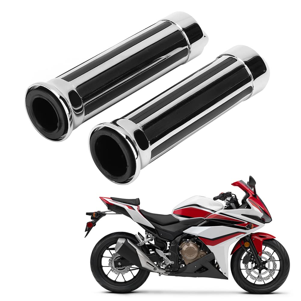Coprimanubrio a forma di teschio in alluminio da 25 mm per moto, adatto universalmente per, impugnatura in gomma resistente con design confortevole per ridurr