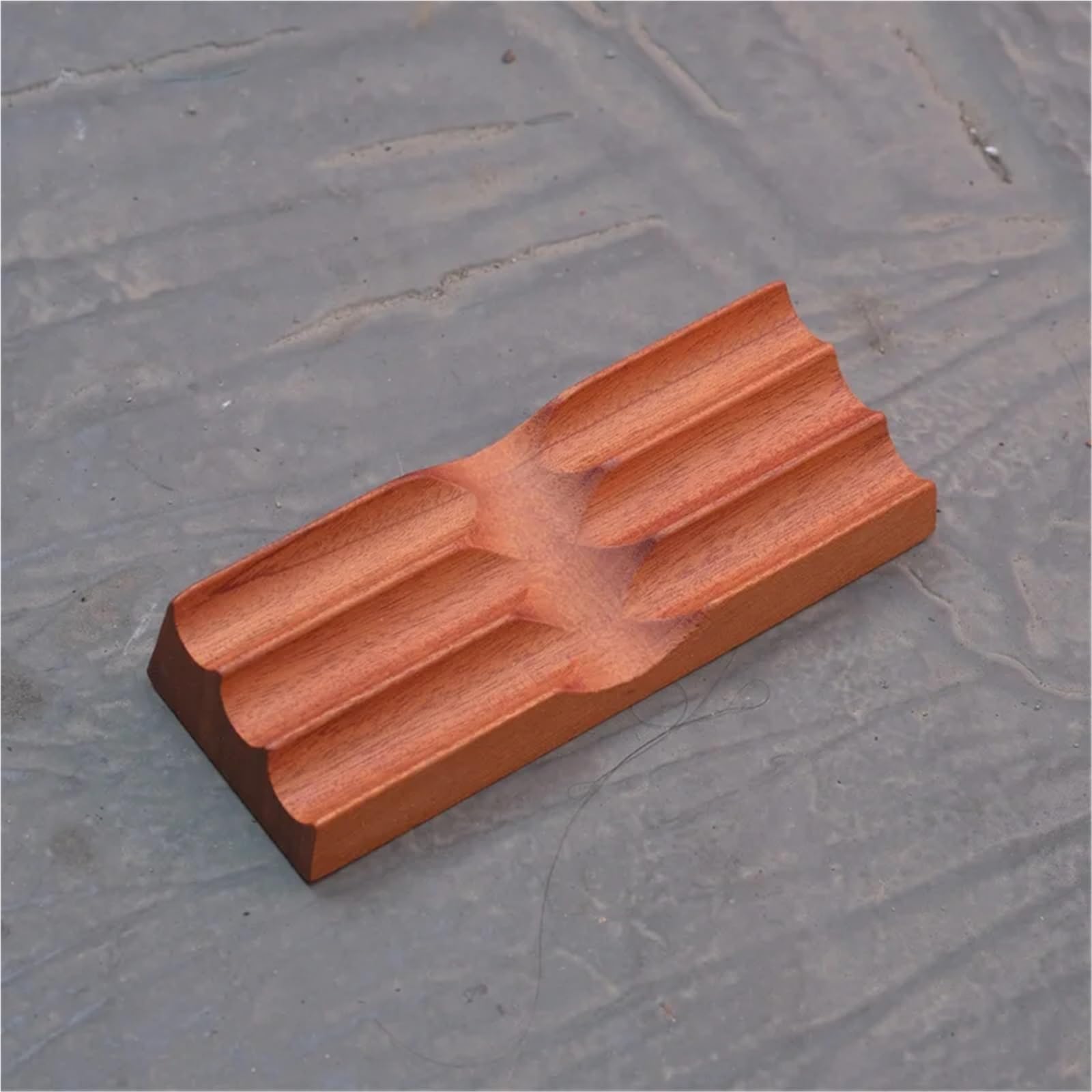 Étagère for stylos plume, support de stylo à trois canaux, présentoir de table en bois d'acajou à trois canaux