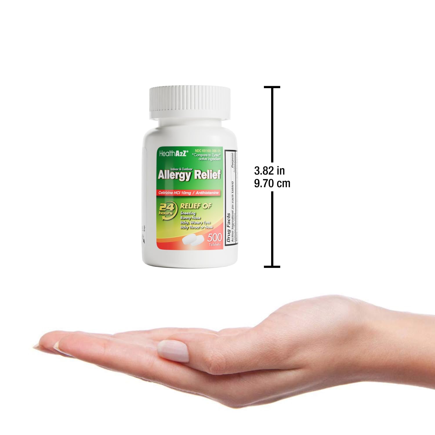 HealthA2Z® Cetirizine 10mg Allergy Relief, Dye Free, 500 Count — Amazon image 8