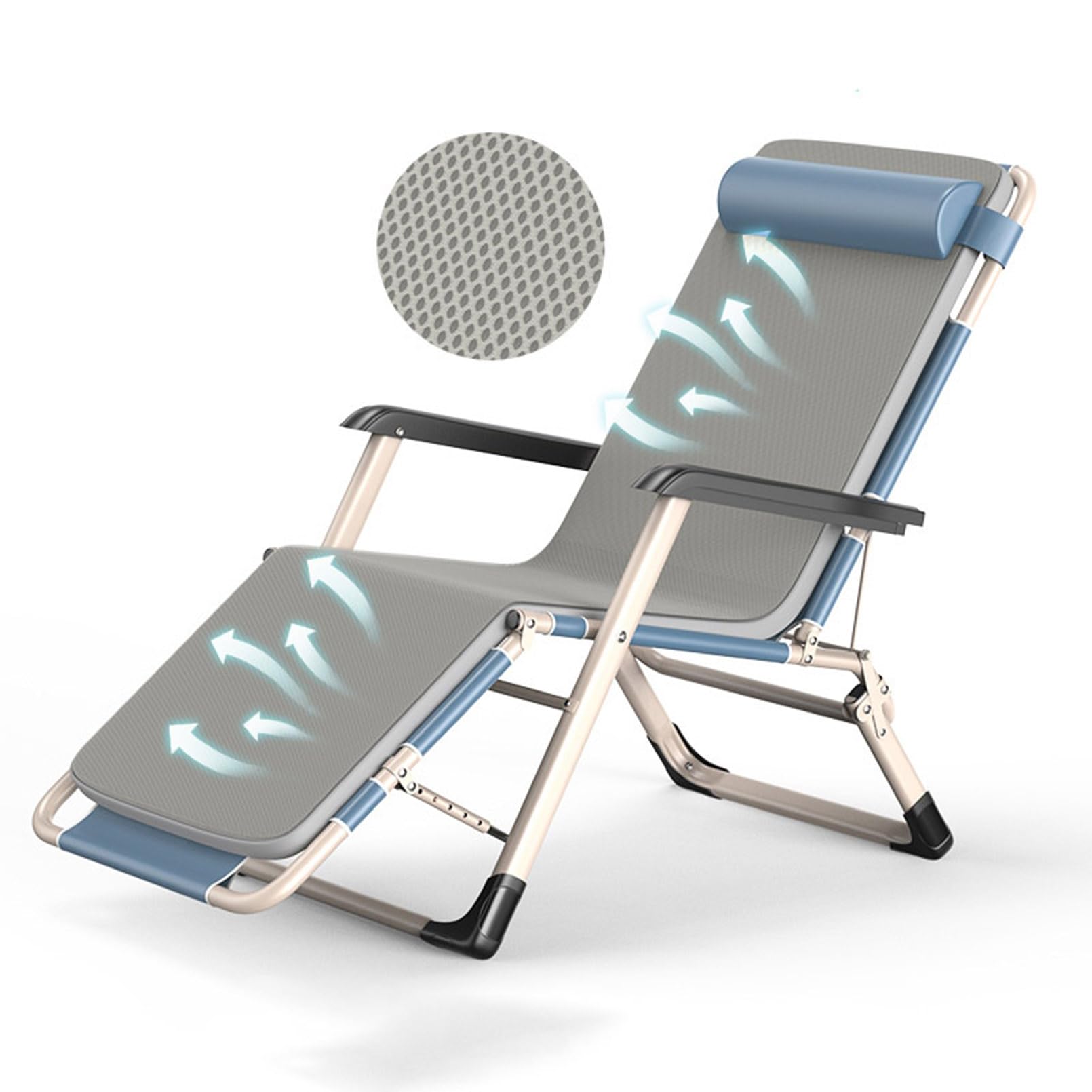 Chaise longue pliante pour soulager le dos et bronzer sur le balcon
