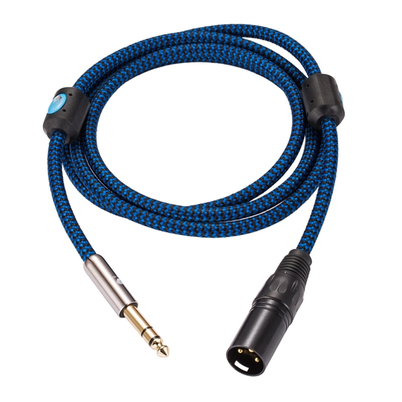 Artemisia Audiophiles Mikrofonkabel Stereo 6,35 mm auf XLR 3-polig, kompatibel mit AMP Sound Mixer XLR auf 1/4 Zoll;Symmetrisches TRS-Klinken-Mikrofonkabel 1M 2M 3M 5M (Color : Blu, Size : 15meter)