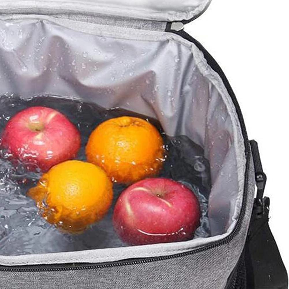 Fiambrera para Viajes al Aire Libre, Bolsa de Almacenamiento de Alimentos con Aislamiento Grueso, Gran Capacidad, 3 Capas, Impermeable, Mantiene el frío y el Calor, bols