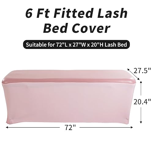 Miniatura 2 de HOMBYS Funda de cama impermeable reutilizable para cama de extensión de pestañas, juego de sábanas ajustables de línea protectora elástica para cama