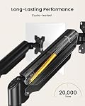 ErGear Double Moniteur, deux bras pour des écrans de 17"-32", Max 22 Chacun d'eux, VESA 75/100mm, Hauteur réglable, 180° Étourne-toi, Tilt, 360° Rotation, acier solide pour usage bureautique