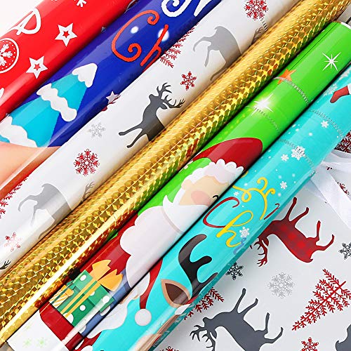 Hrx Package Holiday Drawstring Gift Bags, 30Pcs Christmas Foil Gift Wrapping Sacks Pouches For Xmas Presents Party Favor thumb #1