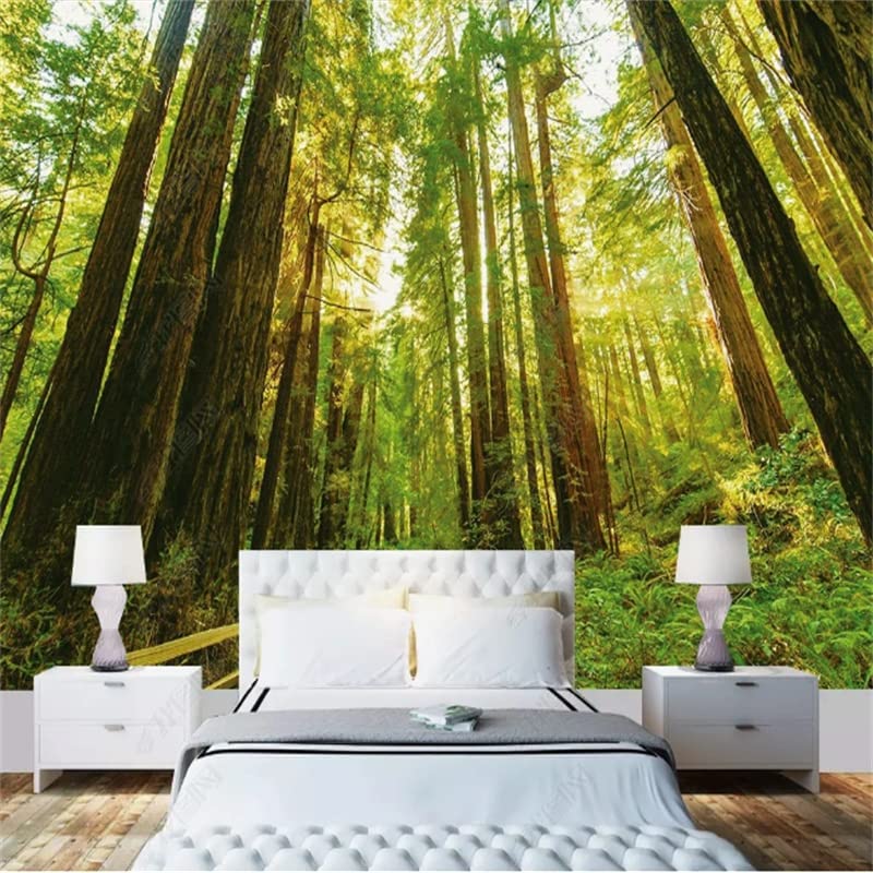Custom 3D Mural Wallpaper Green Forest Mural Background Wall Decoration Painting Living Room Bedroom Home Decoration Wallpaper