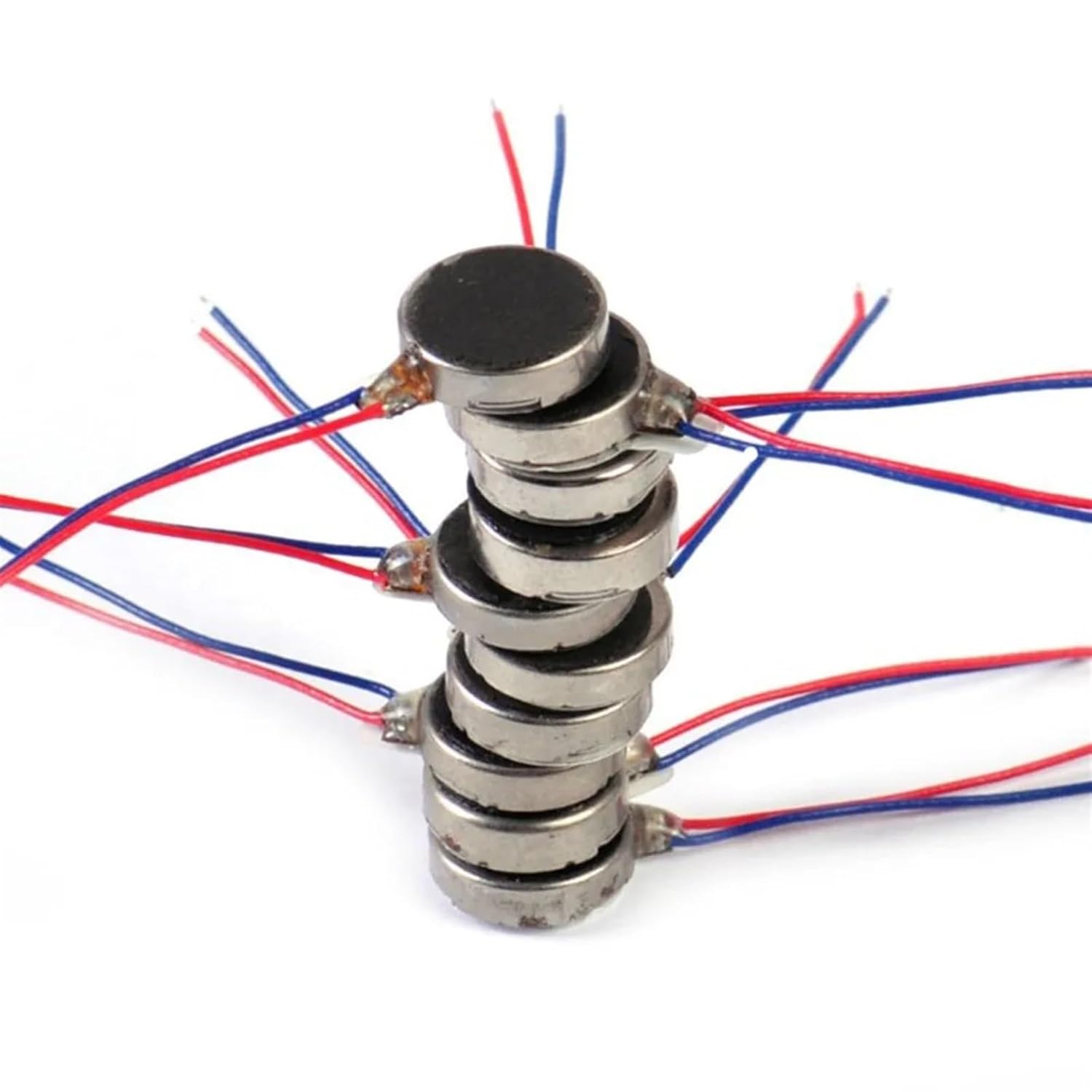 10PCS DC3-5V Micro Vibration Motor 1020 1027 1030 1034 for for Phone Coin Flat Motor Brushless Button Type Coreless Motor(1034)