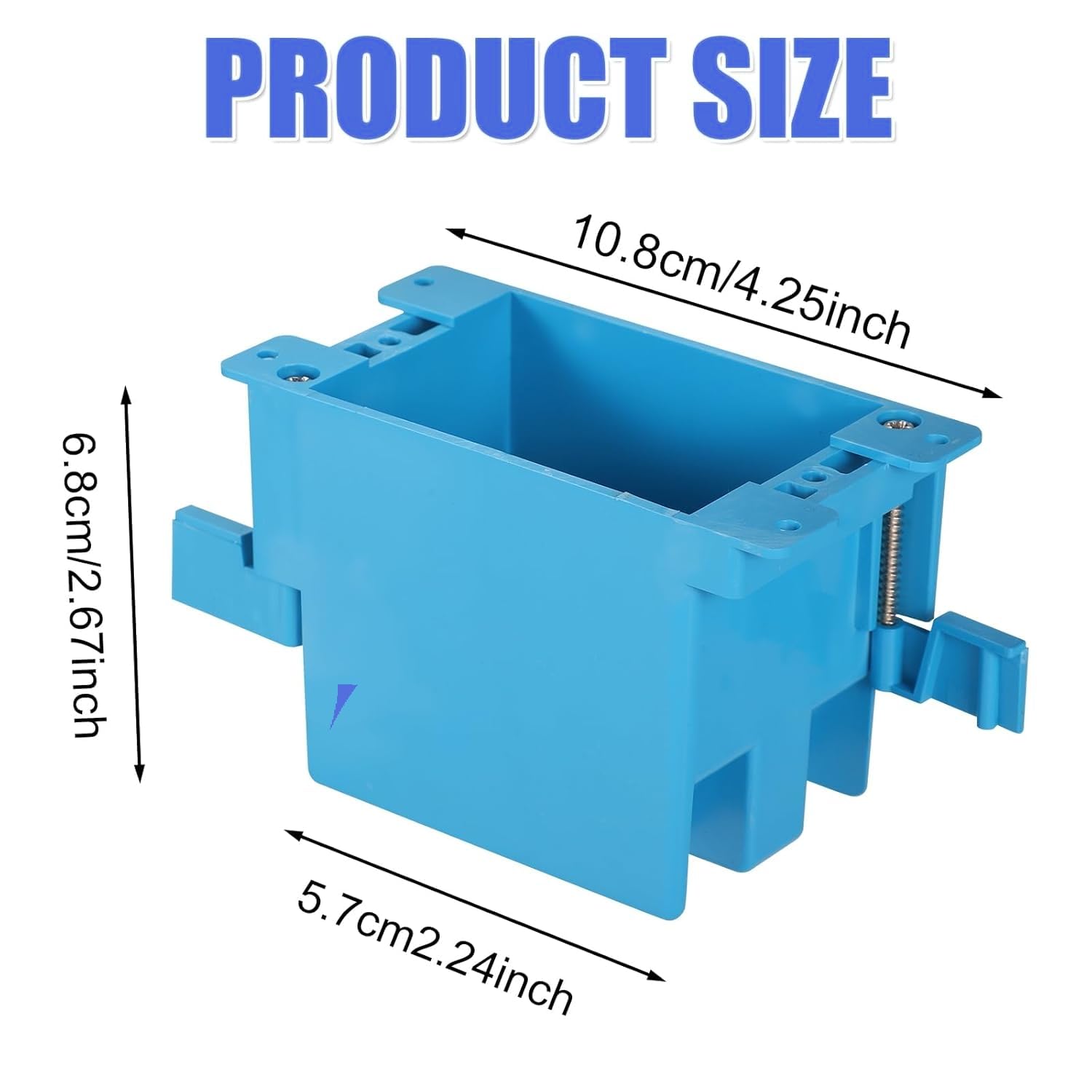 24 Pack 1-Gang Old Work Retrofit Electrical Box, 14 Cu. in. PVC Junction Box, for Wall Switch/Outlet Installation, Easy Mounting for Construction and Renovation