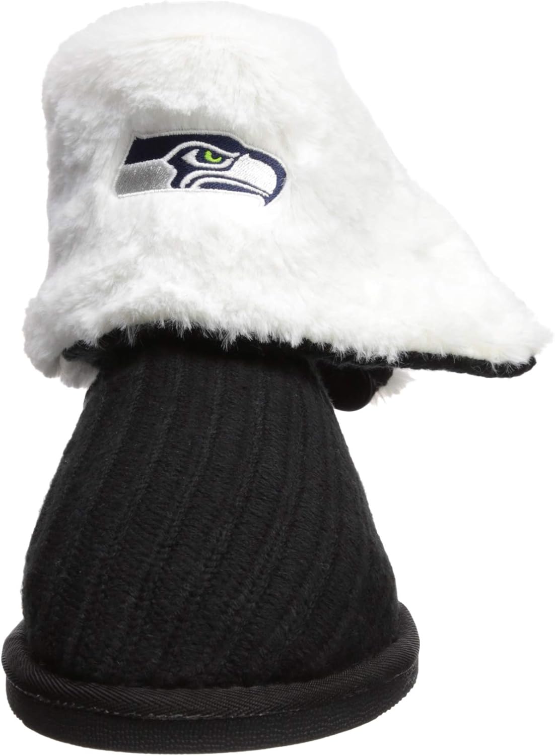 FOCO Womens NFL Team Logo Knit High End Black Button Boots : Sports & Outdoors