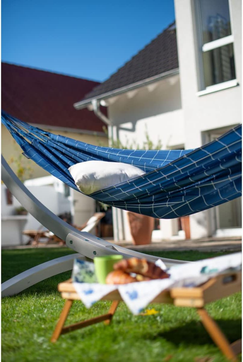 LA SIESTA Brisa Classic Hammock, Handmade, Weather-Resistant, Tear-Resistant Hammock for Indoor & Outdoor Relaxation, Size-Double - Marine