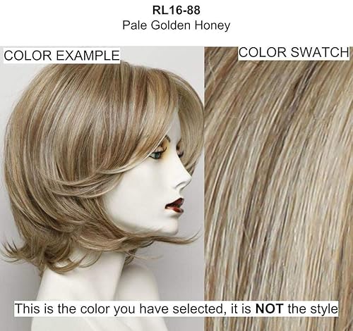On Point - Peluca de color RL16/88 PALE GOLDEN HONEY – Raquel Welch Pelucas de 12 pulgadas con corte Bob en ángulo perfecto corte de maquinilla de
