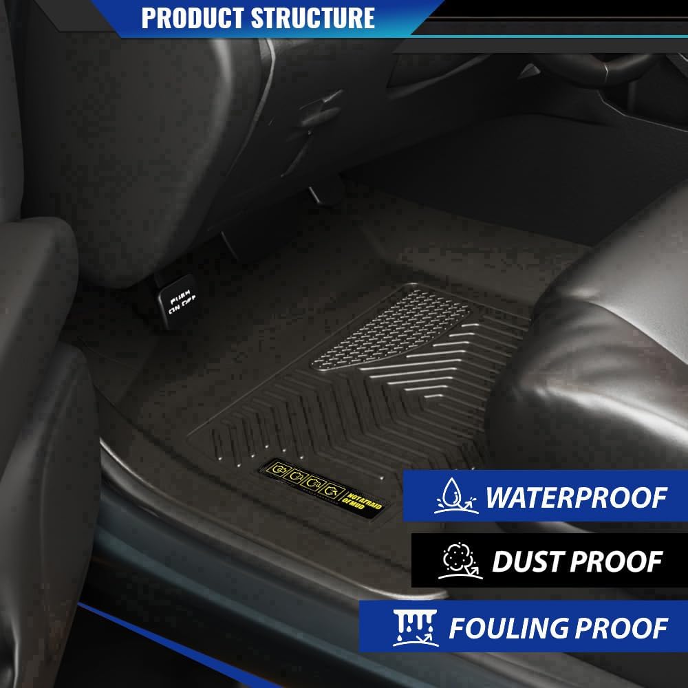 DOTCOM TPE Floor Mats Fit Dodge Charger RWD 2011-2023 (Rear Wheel Drive),All Weather Custom Fit Full Cover Protection 1st & 2nd Row Cargo Liner Accessories,alfombras para carro 3Pcs - Image 4