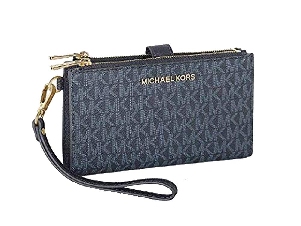 mk jet set travel double zip wristlet