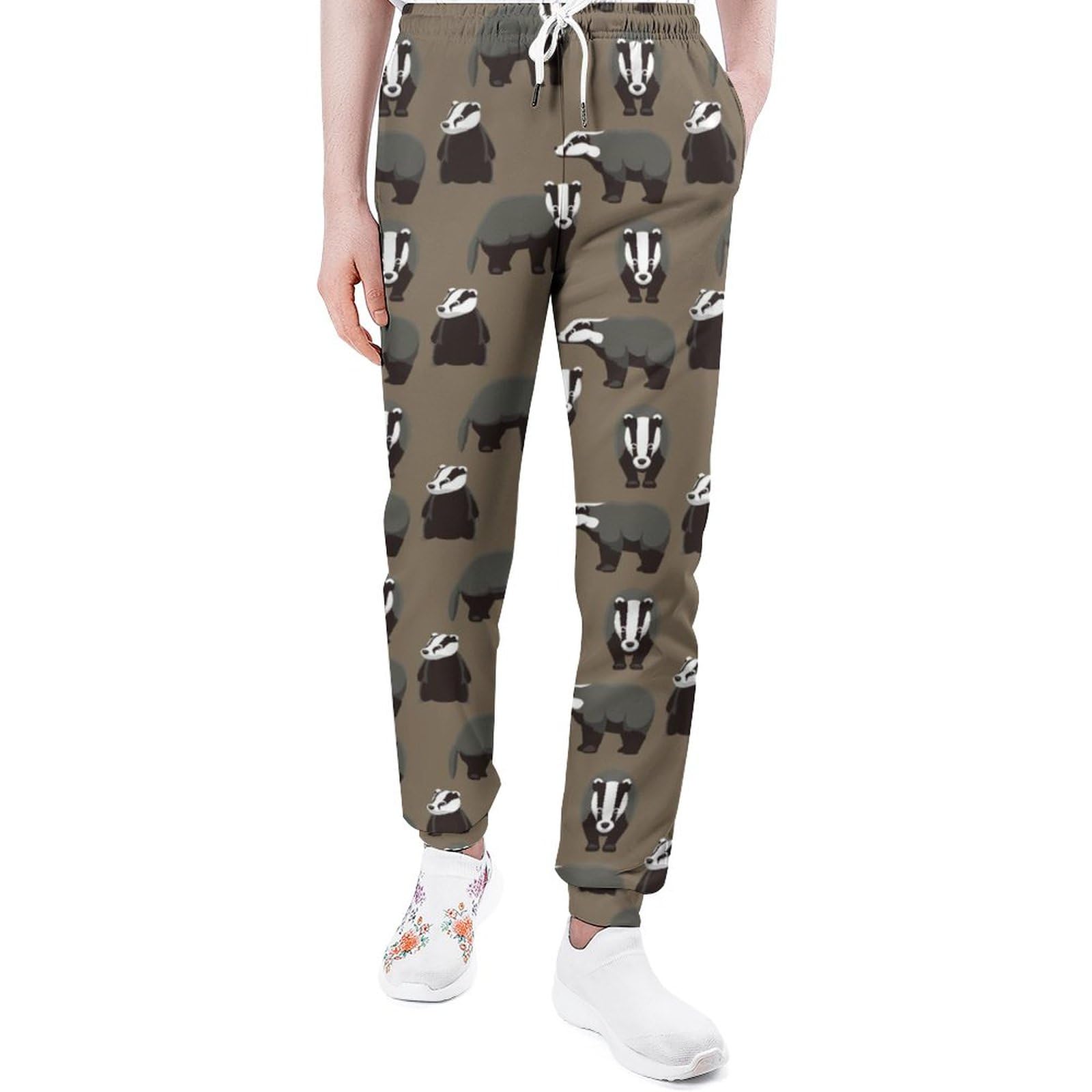 Ufuson Unisex As Pic Cute Badger Sweatpants For Men Yoga Athletic Lounge Jersey Trousers With Pockets