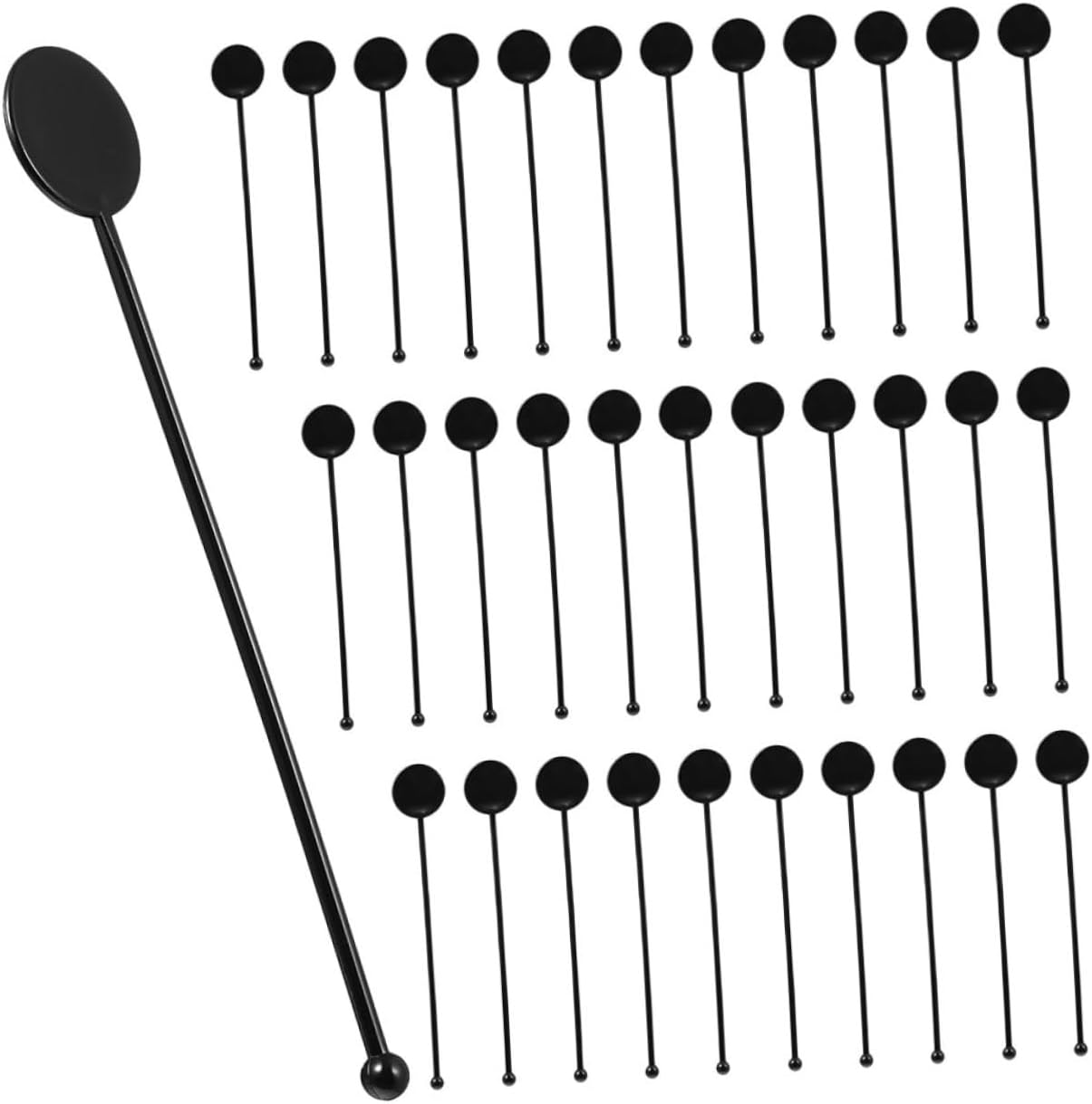 Zerodeko 150pcs Mixing Rods Reusable Stirrers for Cocktails Food-grade Plastic Bar Stirrers Tiki Drink Accessories