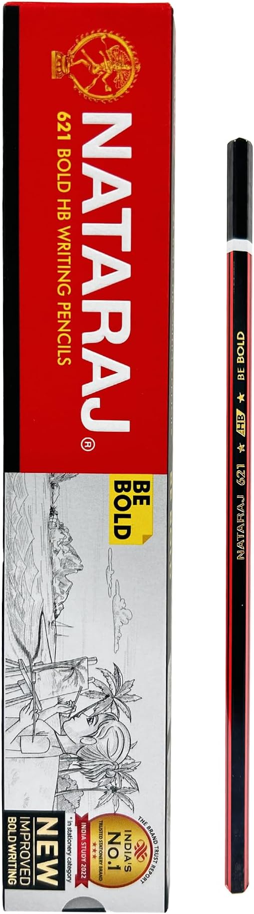 NATARAJ 621 bold writing pencils - 10pcs