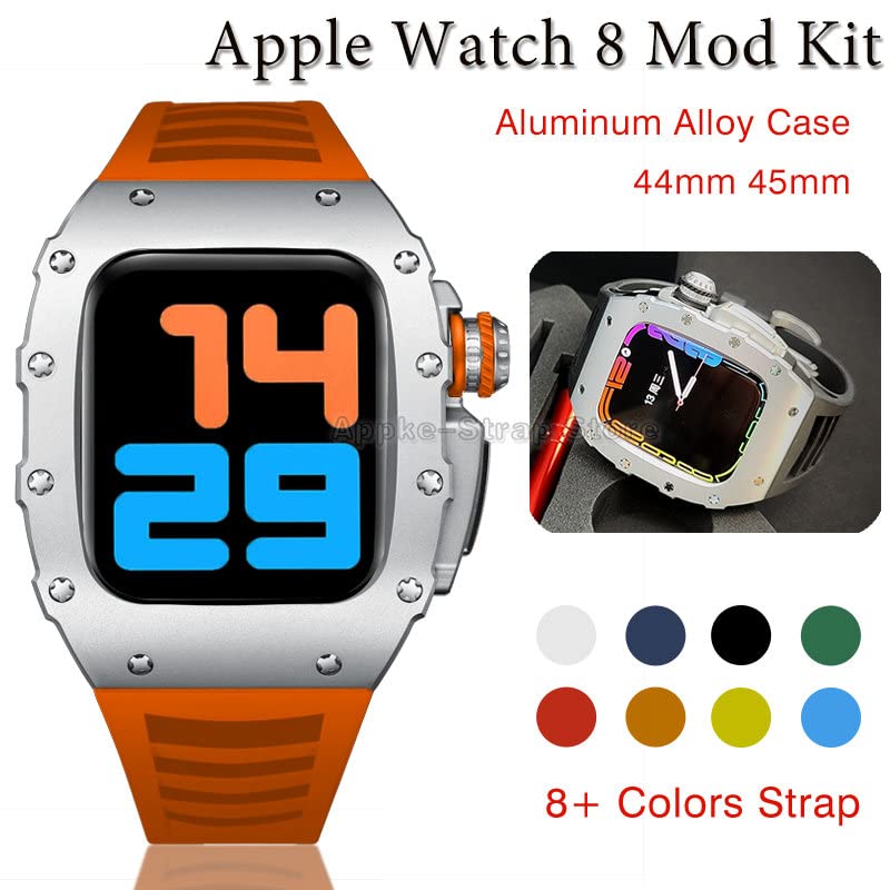 Kit de modification en alliage d'aluminium luxe pour iWatch 45mm