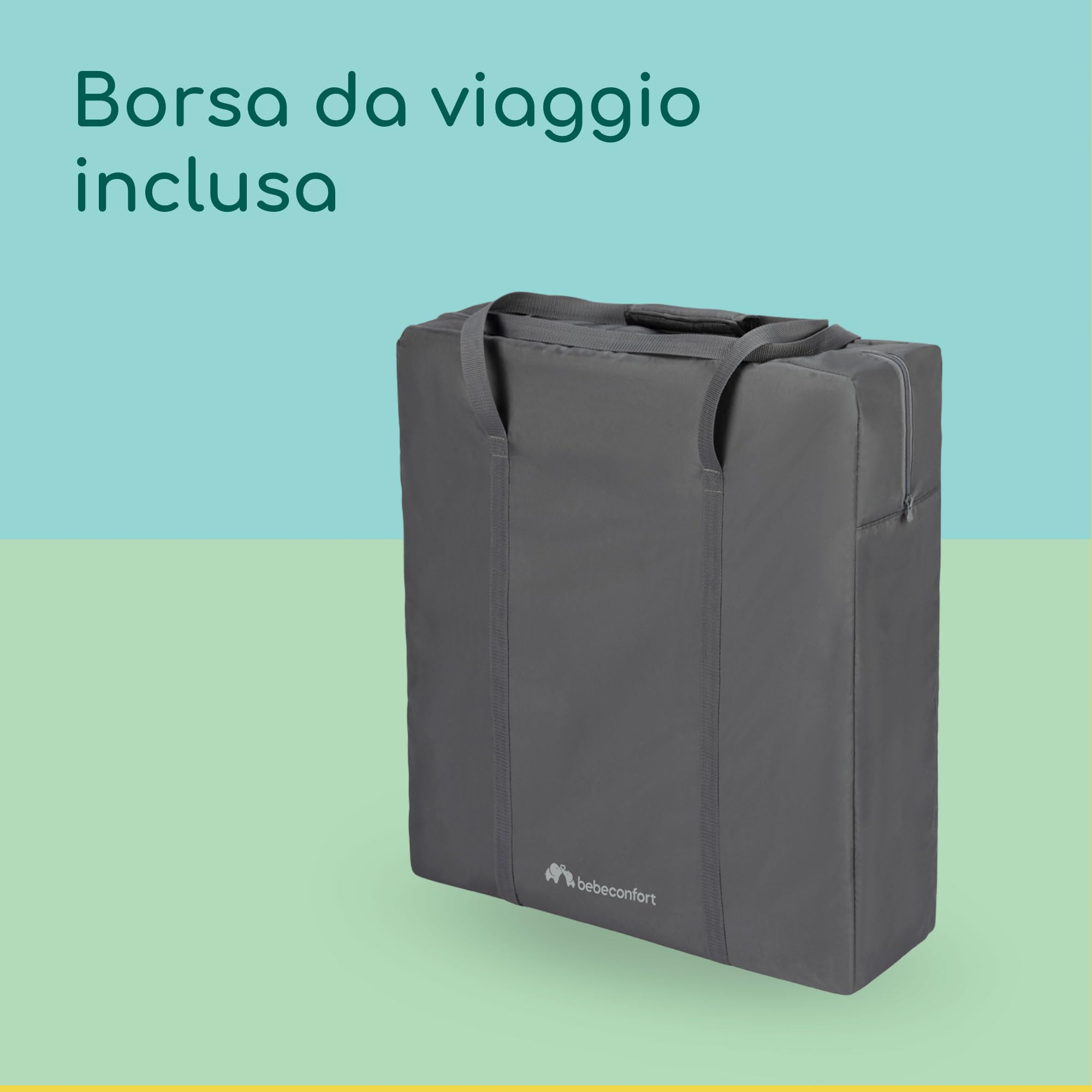 Bebeconfort Amara, Culla neonato fianco letto, 0-6Mesi, 0-9kg, Culla co-sleeping, Lettino Neonato 2 in 1, Chiusura compatta in 3 secondi, Facile da spostare, Borsa per il Trasporto, Tinted Graphite
